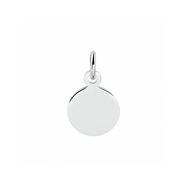 Graveerhanger, zilver gerhodineerd rond (9mm.) - 23324