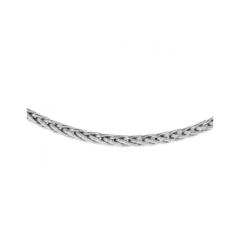 Collier, zilver gerhodineerd palmier 4,0 mm (lengte 43cm.) - 22854