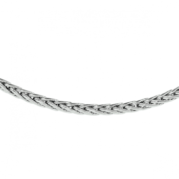 Collier, zilver gerhodineerd palmier 4,0 mm (lengte 43cm.) - 22854