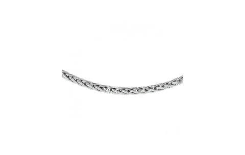 Collier, zilver gerhodineerd palmier 4,0 mm (lengte 43cm.) - 22854