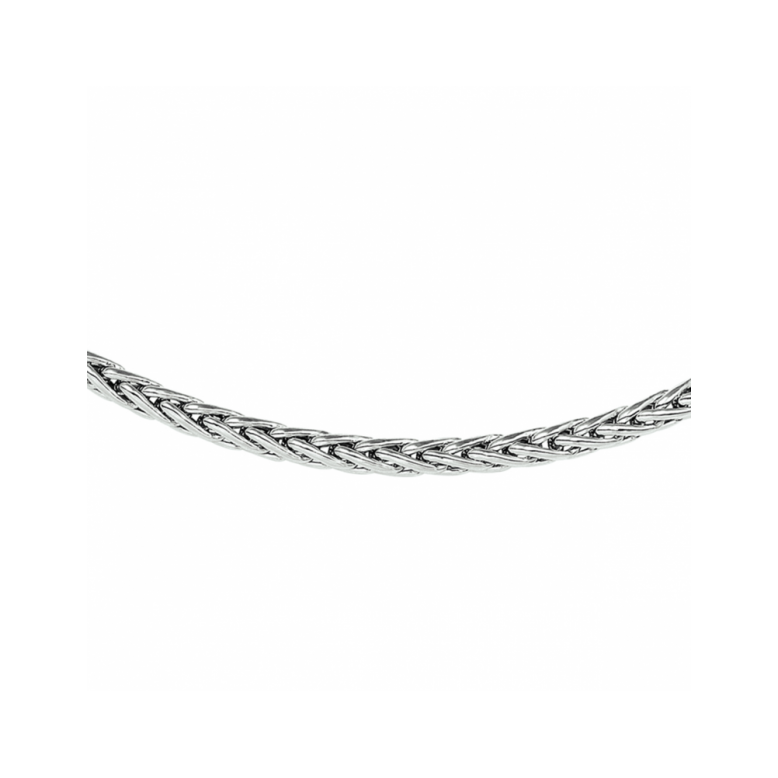 Collier, zilver gerhodineerd palmier 4,0 mm (lengte 43cm.) - 22854