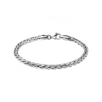 Armband, palmier 4,0 mm zilver gerhodineerd (lengte: 19cm.) - 22727