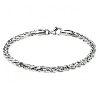 Armband, palmier 4,0 mm zilver gerhodineerd (lengte: 19cm.) - 22727
