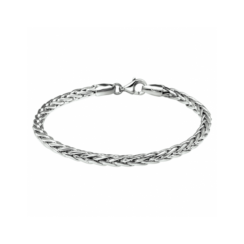 Armband, palmier 4,0 mm zilver gerhodineerd (lengte: 19cm.) - 22727