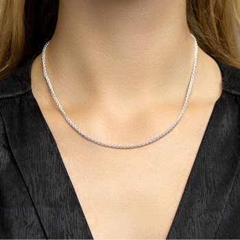 Collier, vossestaart 2,5mm. (lengte: 45cm.) - 24083 Collier, vossestaart 2,5mm. (lengte: 45cm.) - 24083