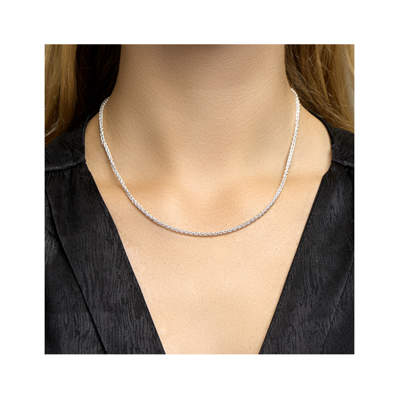 Collier, vossestaart 2,5mm. (lengte: 45cm.) - 24083