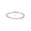 Armband, zilver gerhodineerd paperclip (lengte:18 cm.) - 23296