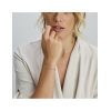 Armband, zilver gerhodineerd paperclip (lengte: 18cm.) - 23275