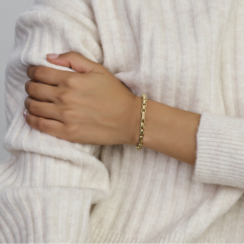 14 karaat geelgouden ankerarmband 4,8 mm - 19 cm