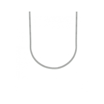 Collier, zilver gerhodineerd gourmetteschakel 2,4mm. (50cm.) - 24336 Collier, zilver gerhodineerd gourmetteschakel 2,4mm. (50cm.) - 24336