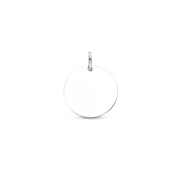Graveerhanger, zilver gerhodineerd rond (18mm.) - 24752