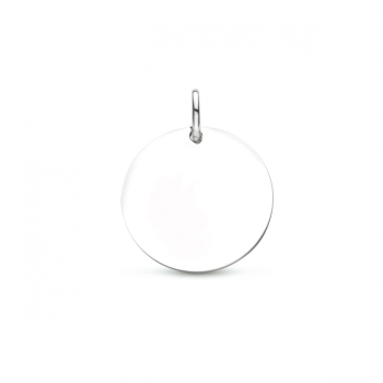 Graveerhanger, zilver gerhodineerd rond (18mm.) - 24752