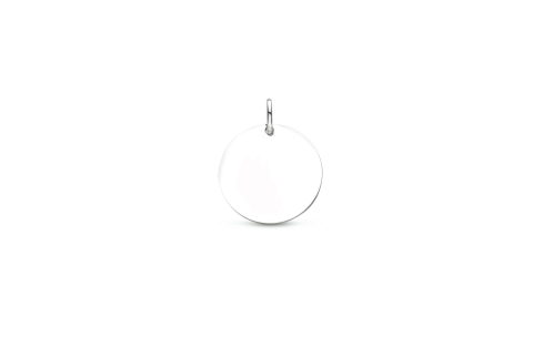 Graveerhanger, zilver gerhodineerd rond (18mm.) - 24752