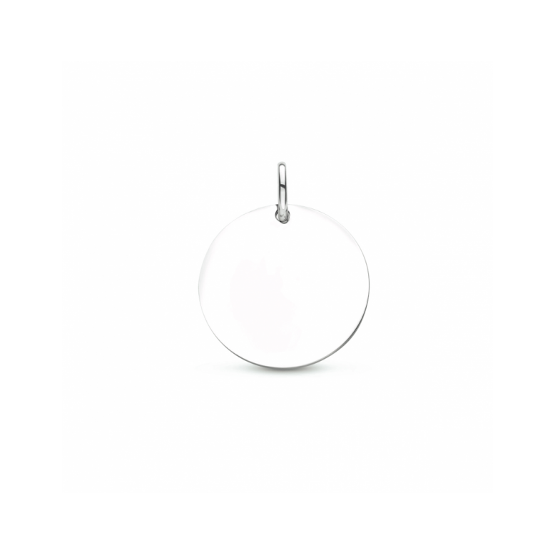 Graveerhanger, zilver gerhodineerd rond (18mm.) - 24752