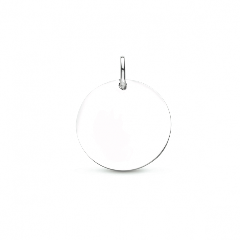 Graveerhanger, zilver gerhodineerd rond (18mm.) - 24752