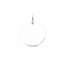 Graveerhanger, zilver gerhodineerd rond (18mm.) - 24752