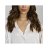 Collier, zilver gerhodineerd paperclip  45 cm - 23701
