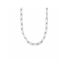 Collier, zilver gerhodineerd paperclip  45 cm - 23701