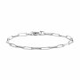 Armband, 14krt.witgoud boxlink-schakel (lengte: 18cm.) - 24983