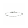 Armband, 14krt.witgoud boxlink-schakel (lengte: 18cm.) - 24983