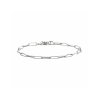 Armband, 14krt.witgoud boxlink-schakel (lengte: 18cm.) - 24983