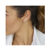 Oorhangers, 14krt.goud met zirconia (lengte: 1cm.) - 22522 Oorhangers, 14krt.goud met zirconia (lengte: 1cm.) - 22522