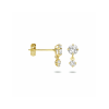 Oorhangers, 14krt.goud met zirconia (lengte: 1cm.) - 22522 Oorhangers, 14krt.goud met zirconia (lengte: 1cm.) - 22522