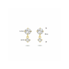 Oorhangers, 14krt.goud met zirconia (lengte: 1cm.) - 22522 Oorhangers, 14krt.goud met zirconia (lengte: 1cm.) - 22522