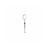 Hanger, zilver grhodineerd hart zirkonia (10mm.) - 24588
