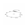 Armband, zilver gerhodineerd rondjes (lengte: 16-19cm.) - 22953 Armband, zilver gerhodineerd rondjes (lengte: 16-19cm.) - 22953
