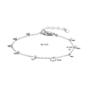 Armband, zilver gerhodineerd rondjes (lengte: 16-19cm.) - 22953 Armband, zilver gerhodineerd rondjes (lengte: 16-19cm.) - 22953
