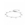 Armband, zilver gerhodineerd rondjes (lengte: 16-19cm.) - 22953 Armband, zilver gerhodineerd rondjes (lengte: 16-19cm.) - 22953