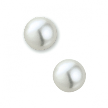 HC Oorknoppen, 14krt.goud met zoetwaterparel (9,5mm.) - 23024