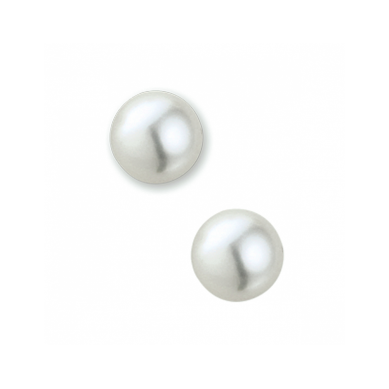 HC Oorknoppen, 14krt.goud met zoetwaterparel (9,5mm.) - 23024