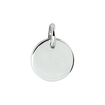 Graveerhanger, zilver gerhodineerd rond (8mm.) - 23237