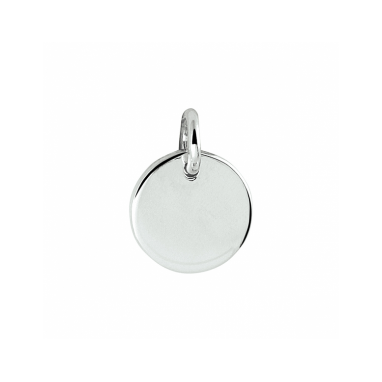 Graveerhanger, zilver gerhodineerd rond (8mm.) - 23237