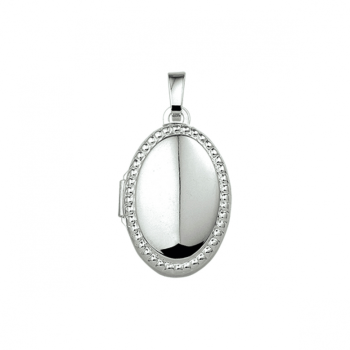 Medaillon, zilver gerhodineerd (18,5x14mm.) - 22881