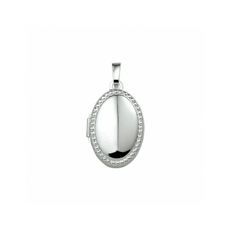 Medaillon, zilver gerhodineerd (18,5x14mm.) - 22881