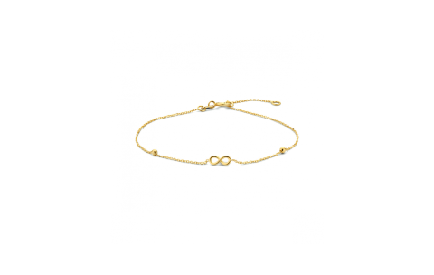 HC Armband, 14krt.goud infinity (lengte:16-19 cm.) - 22963