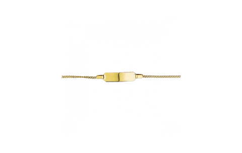 Graveerarmband, 9krt. geel-kleurig (verstelbaar: 9-11cm.-baby) - 24754