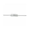 Graveerarmband, zilver gerhodineerd met hart (9-11cm.) - 24186