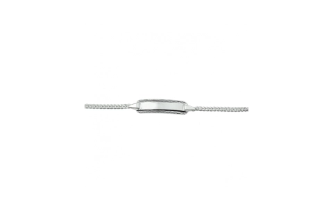 HC Graveerarmband, zilver gerhodineerd met hart (9-11cm.) - 24186