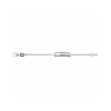Graveerarmband, zilver gerhodineerd met hart (9-11cm.) - 24186