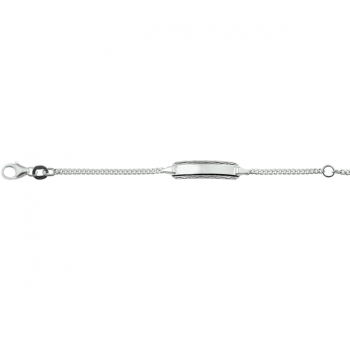 Graveerarmband, zilver gerhodineerd met hart (9-11cm.) - 24186 Graveerarmband, zilver gerhodineerd met hart (9-11cm.) - 24186