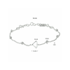 Armband, zilver gerhodineerd met hart (13-16cm.) - 23422