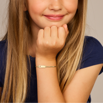 Graveerarmband, 14krt. goud (verstelbaar: 11-13cm.>vanaf 1jaar) - 22447 Graveerarmband, 14krt. goud (verstelbaar: 11-13cm.>vanaf 1jaar) - 22447