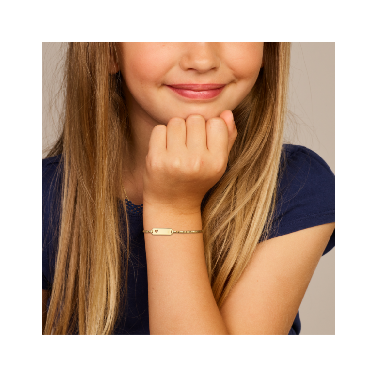 Graveerarmband, 14krt. goud (verstelbaar: 11-13cm.>vanaf 1jaar) - 22447