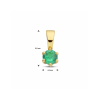 Hanger, 14krt.goud met geboortesteen Smaragd (mei) - 23911