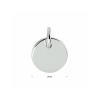 Graveerhanger, zilver gerhodineerd rond (10mm.) - 23236