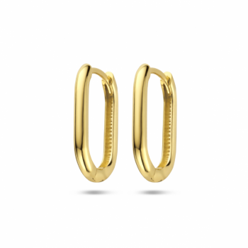 Oorringen, 14krt.goud paperclip (18.5x2.5mm.) - 24990